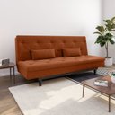 Ver imagem 1 de Sofá Cama 3 Lugares em Suede Tokio Yescasa