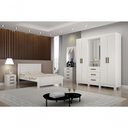 Ver imagem 2 de Guarda Roupa Casal 4 Portas 3 Gavetas com Espelho Branco