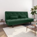 Ver imagem 1 de Sofá Cama 3 Lugares em Suede Tokio Yescasa