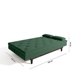 Sofá Cama 3 Lugares em Suede Tokio Yescasa - 4