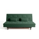Ver imagem 5 de Sofá Cama 3 Lugares em Suede Tokio Yescasa Verde/Tabaco