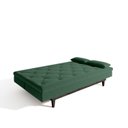 Ver imagem 6 de Sofá Cama 3 Lugares em Suede Tokio Yescasa Verde/Tabaco