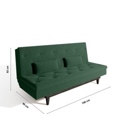 Sofá Cama 3 Lugares em Suede Tokio Yescasa - 3