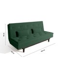 Ver imagem 3 de Sofá Cama 3 Lugares em Suede Tokio Yescasa