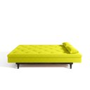 Ver mais imagens de Sofá Cama 3 Lugares em Suede Tokio Yescasa Amarelo/Tabaco