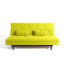 Ver imagem 5 de Sofá Cama 3 Lugares em Suede Tokio Yescasa Amarelo/Tabaco