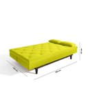 Ver imagem 4 de Sofá Cama 3 Lugares em Suede Tokio Yescasa Amarelo/Tabaco