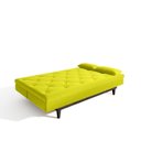 Ver imagem 6 de Sofá Cama 3 Lugares em Suede Tokio Yescasa Amarelo/Tabaco