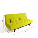 Ver imagem 3 de Sofá Cama 3 Lugares em Suede Tokio Yescasa Amarelo/Tabaco