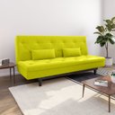 Ver imagem 1 de Sofá Cama 3 Lugares em Suede Tokio Yescasa