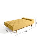 Ver imagem 6 de Sofá Cama 3 Lugares em Suede Tokio Yescasa