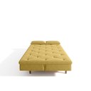 Ver imagem 7 de Sofá Cama 3 Lugares em Suede Tokio Yescasa Amarelo Mostarda/Mel