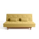 Ver imagem 5 de Sofá Cama 3 Lugares em Suede Tokio Yescasa Amarelo Mostarda/Mel