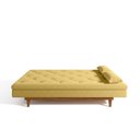 Ver imagem 6 de Sofá Cama 3 Lugares em Suede Tokio Yescasa Amarelo Mostarda/Mel
