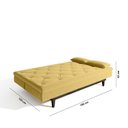 Ver imagem 4 de Sofá Cama 3 Lugares em Suede Tokio Yescasa