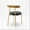 Ver imagem 7 de Cadeira de Jantar Kit 4 Lizzie Base Tubular Dourado Encosto Castanho PU D03 - D'Rossi