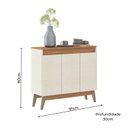 Ver imagem 2 de Aparador Buffet 3 Portas 91cm Treviso Soluzione Móveis