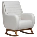 Ver imagem 1 de Poltrona de Amamentação com Balanço Base Nina Sky D02 Linho Branco C-419 - Lyam Decor