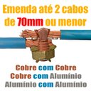 Ver imagem 2 de Kit 10 Split Bolt Conector Parafuso Fendido Bimetálico 70mm para Emenda Cabos Cobre Alumínio