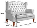 Ver imagem 4 de Namoradeira Chesterfield Imperador Sofá Vintage Capitonê - Couríssimo Branco