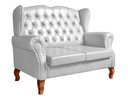 Ver imagem 2 de Namoradeira Chesterfield Imperador Sofá Vintage Capitonê - Couríssimo Branco