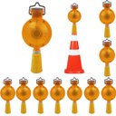 Ver imagem 1 de Sinalizador Viario Solar Cone Kit 11 Uni Iluminaçao Rua Estrada Rodovia Chuva Segurança Evita Aciden
