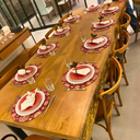 Ver imagem 7 de Mesa Jantar 2,50m Madeira Maciça Pequiá Borda Orgânica 10 Lugares Base Ferro Martinez