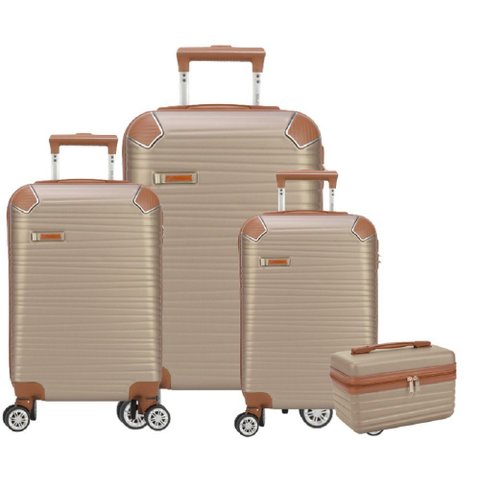 Mala para Viagem Abs Polo King + Frasqueira Champanhe - 1871