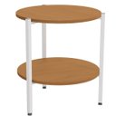 Ver imagem 5 de Mesa de Centro Redonda Decorativa Vintage Canela/branco