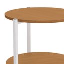 Ver mais imagens de Mesa de Centro Redonda Decorativa Vintage Canela/branco