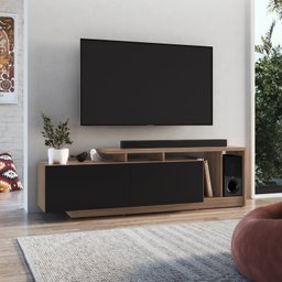 Rack para TV até 50 Polegadas com Rodape 2 Portas e Nichos Linea - 1