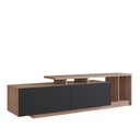 Ver imagem 2 de Rack para TV até 50 Polegadas 162,5cm Rodape 2 Portas e Nichos Linea Marrom
