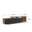 Ver imagem 3 de Rack para TV até 50 Polegadas 162,5cm Rodape 2 Portas e Nichos Linea Marrom