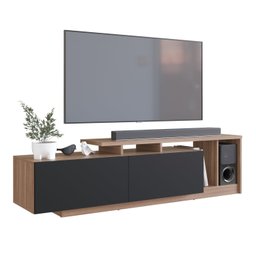 Rack para TV até 50 Polegadas com Rodape 2 Portas e Nichos Linea - 5