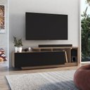 Ver imagem 1 de Rack para TV até 50 Polegadas 162,5cm Rodape 2 Portas e Nichos Linea Marrom