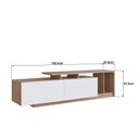 Ver imagem 3 de Rack para TV até 50 Polegadas 162,5cm Rodape 2 Portas e Nichos Linea Marrom