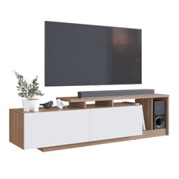 Rack para TV até 50 Polegadas com Rodape 2 Portas e Nichos Linea - 5