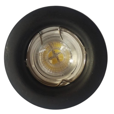 Mini Spot Fixo de Preto Embutir com LED 12V Decorshop Embutir Fixo Branca Quente Redondo