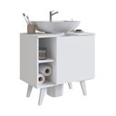 Ver imagem 5 de Gabinete de Coluna para Banheiro 1 Porta 2 Nichos Slim Branco