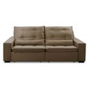 Ver imagem 4 de Sofa Retratil Reclinavel 2 Lugares 2,60m Atlantis Veludo Capuccino Lansofbr