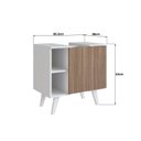 Ver imagem 4 de Gabinete para Banheiro de Coluna 01 Porta Slim Branco/Mel