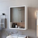 Ver imagem 1 de Espelheira para Banheiro com Porta Slim Branco/Montana