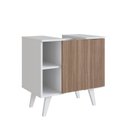 Ver imagem 5 de Gabinete para Banheiro de Coluna 01 Porta e Espelheira Slim Branco/Mel