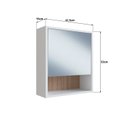 Ver imagem 6 de Gabinete para Banheiro de Coluna 01 Porta e Espelheira Slim Branco/Mel