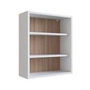 Ver imagem 3 de Gabinete para Banheiro de Coluna 01 Porta e Espelheira Slim Branco/Mel