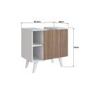 Ver imagem 7 de Gabinete para Banheiro de Coluna 01 Porta e Espelheira Slim Branco/Mel