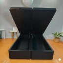 Ver imagem 4 de Cama Box Baú Casal Bipartido 69 Diversas Cores (138x188x42):corino Preto/casal