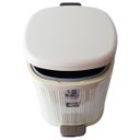 Ver imagem 5 de Lixeira de Pedal 15 Litros Cesto Interno Design Retro Branco Nude