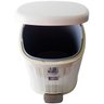Lixeira de Pedal 15 Litros Cesto Interno Design Retro Branco Nude - 6