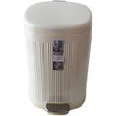 Ver imagem 1 de Lixeira de Pedal 15 Litros Cesto Interno Design Retro Branco Nude